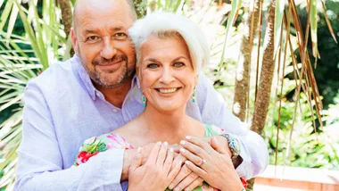 Lorna Riley showing off her engagement ring with partner Mike