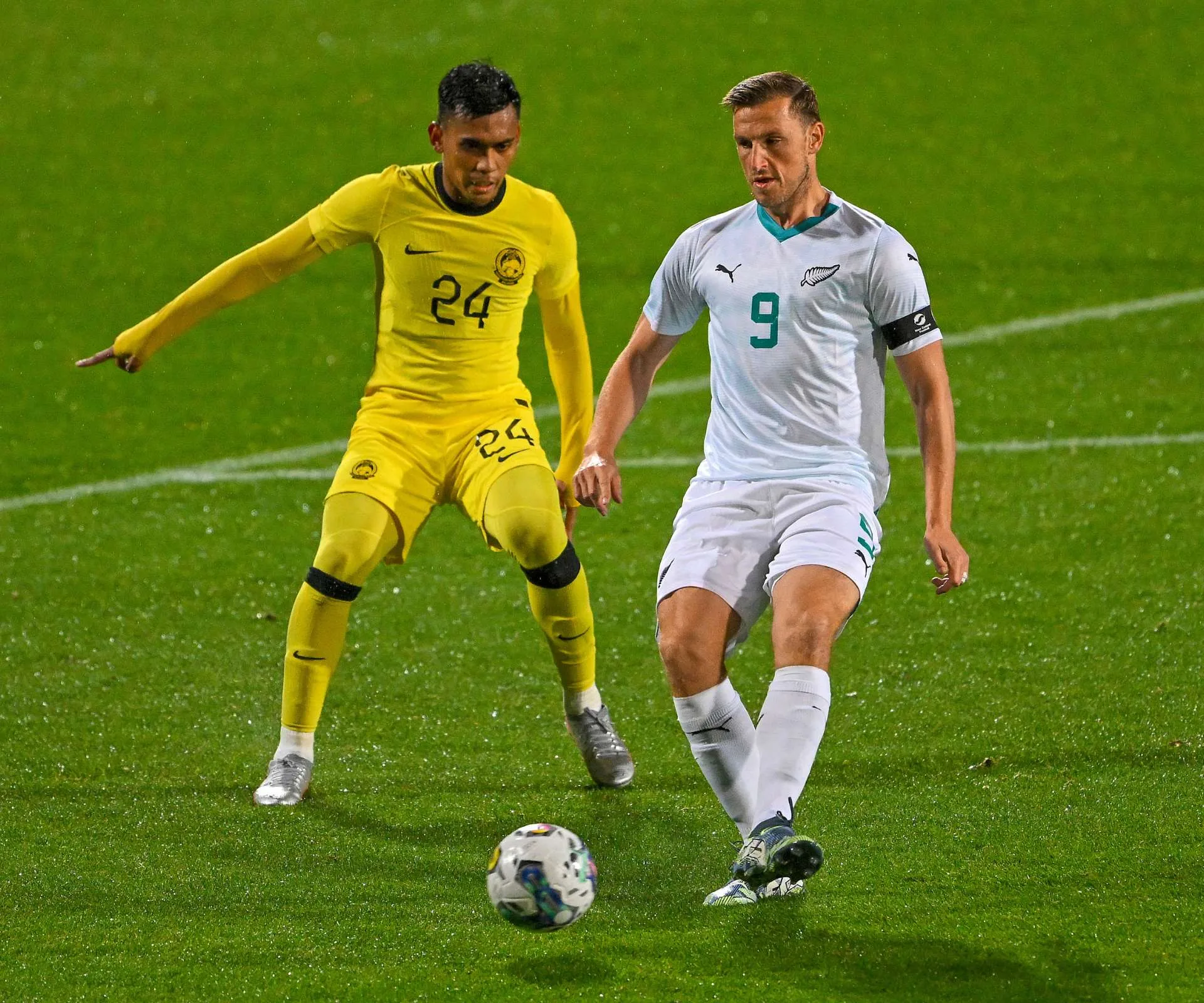 Footballer Chris Wood in action