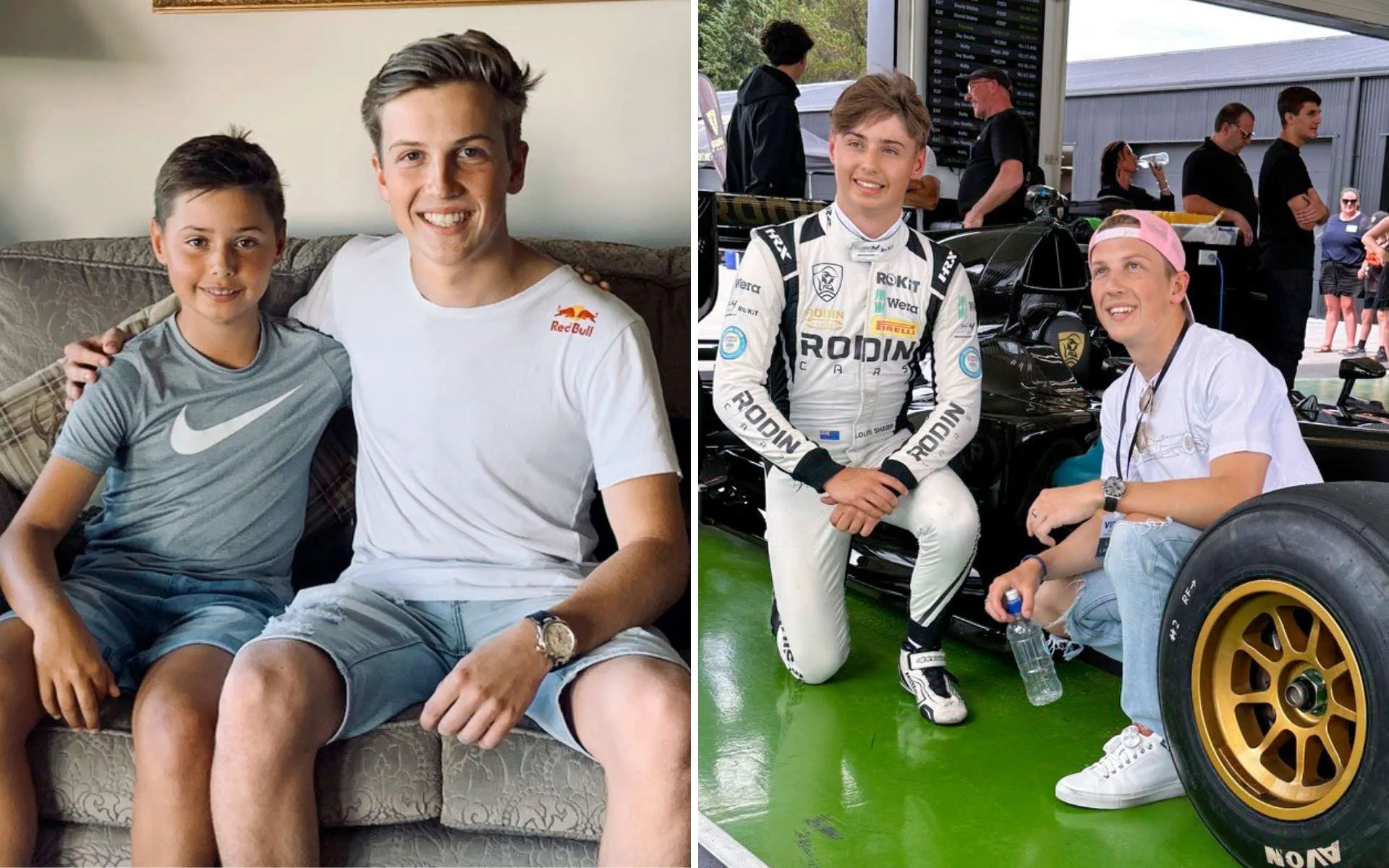 Louis Sharp with Liam Lawson