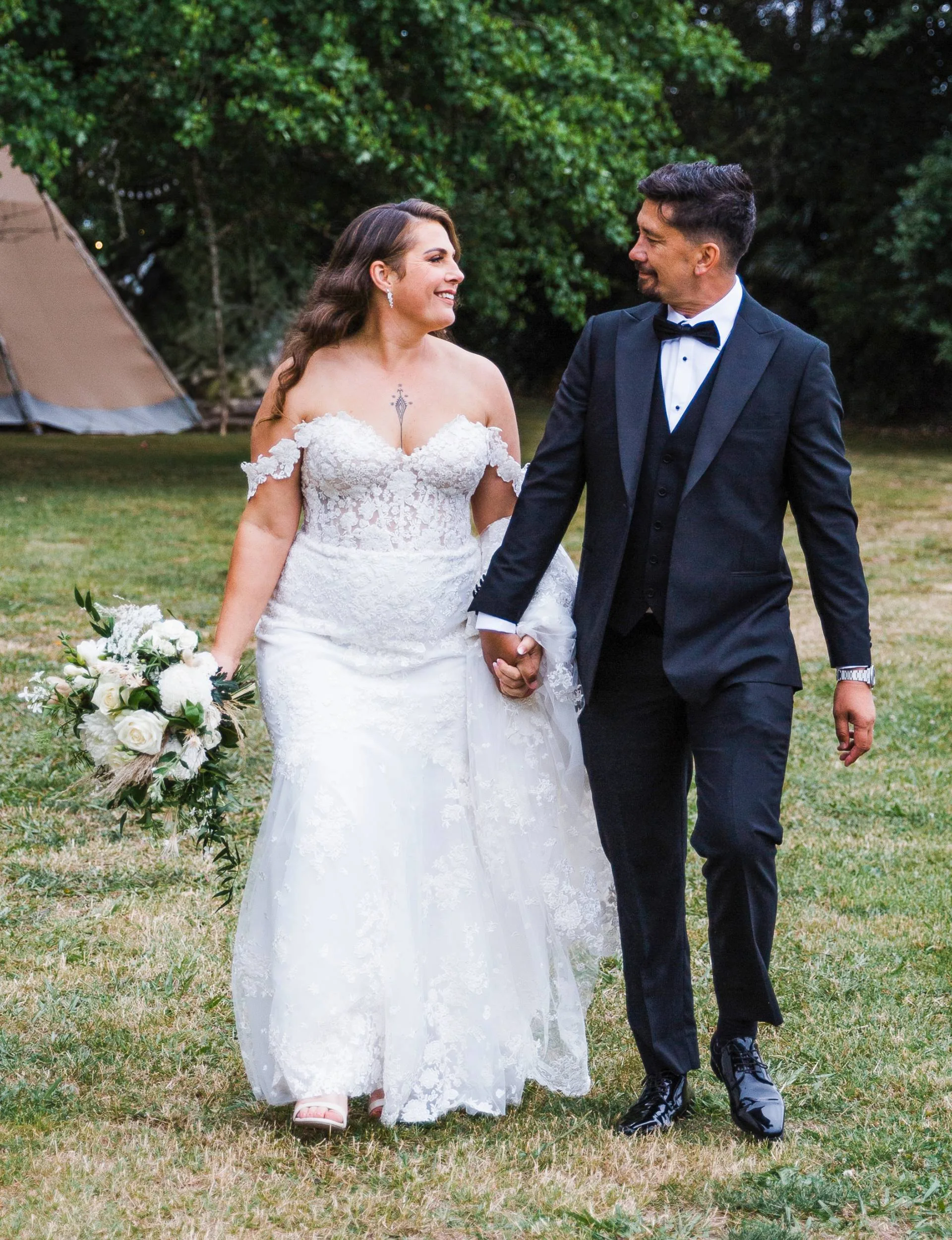 K’Lee and husband Lama Saga on their wedding day