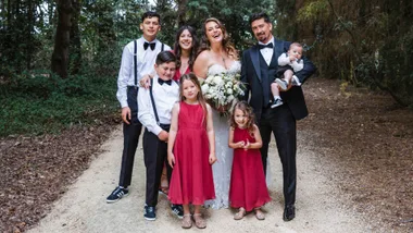 K'Lee McNabb with her family at her wedding