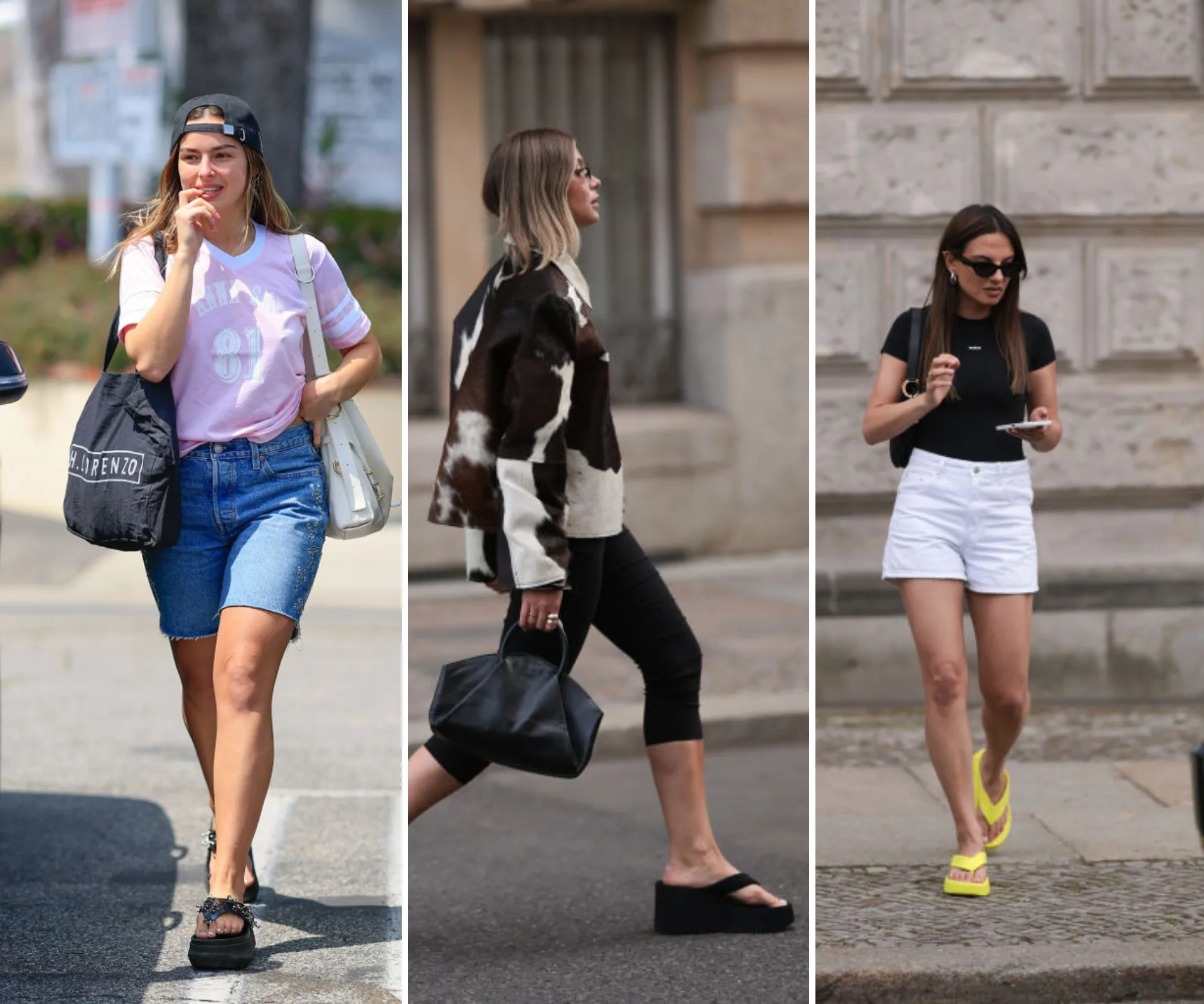 Celebrities wearing platform flip flops