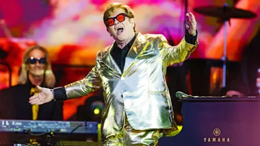 Elton John performing