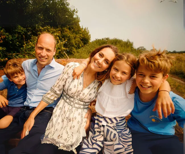 Prince William and Princess are with their children