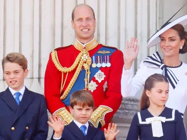 British Royal family with William, Kate, George, Charlotte and Louis