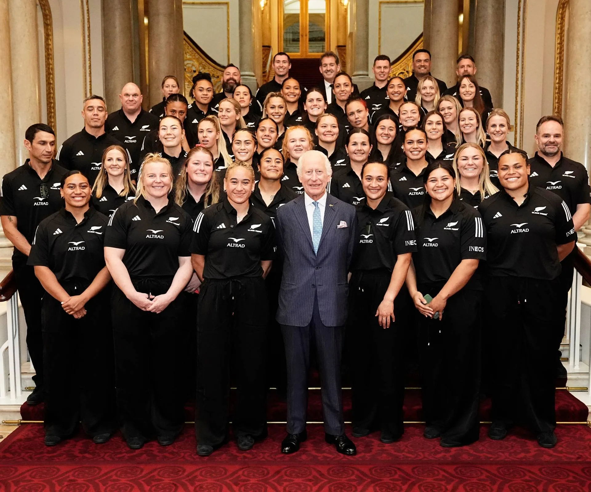 The Black Ferns with King Charles at Buckingham Palace