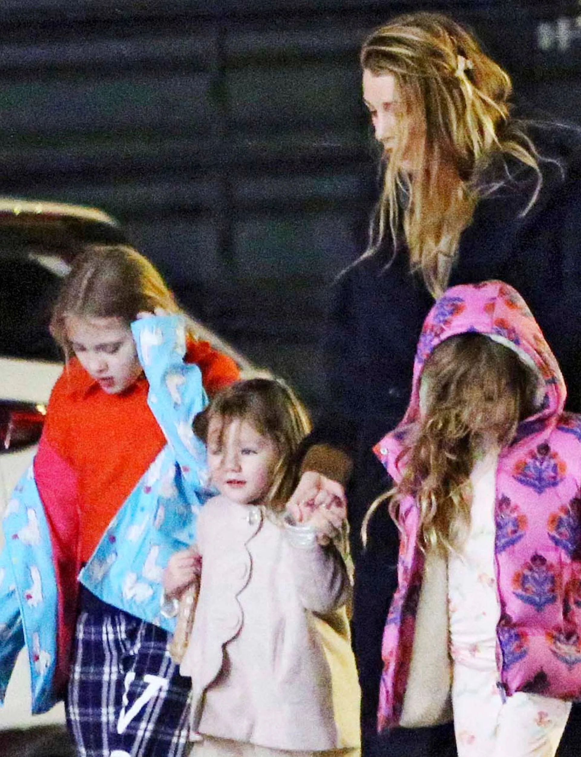 Blake Lively walking with her three daughters