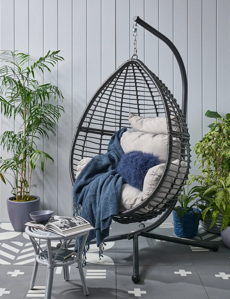 Painted pavers to elevate an outdoor seating area