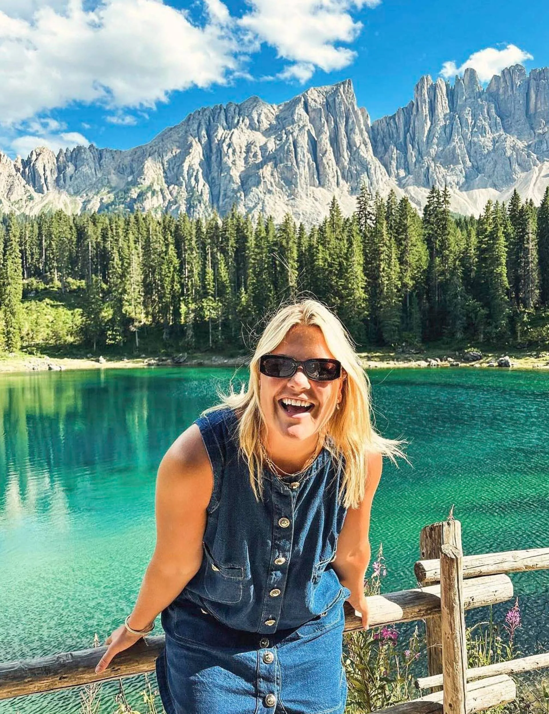 blonde woman in Italy