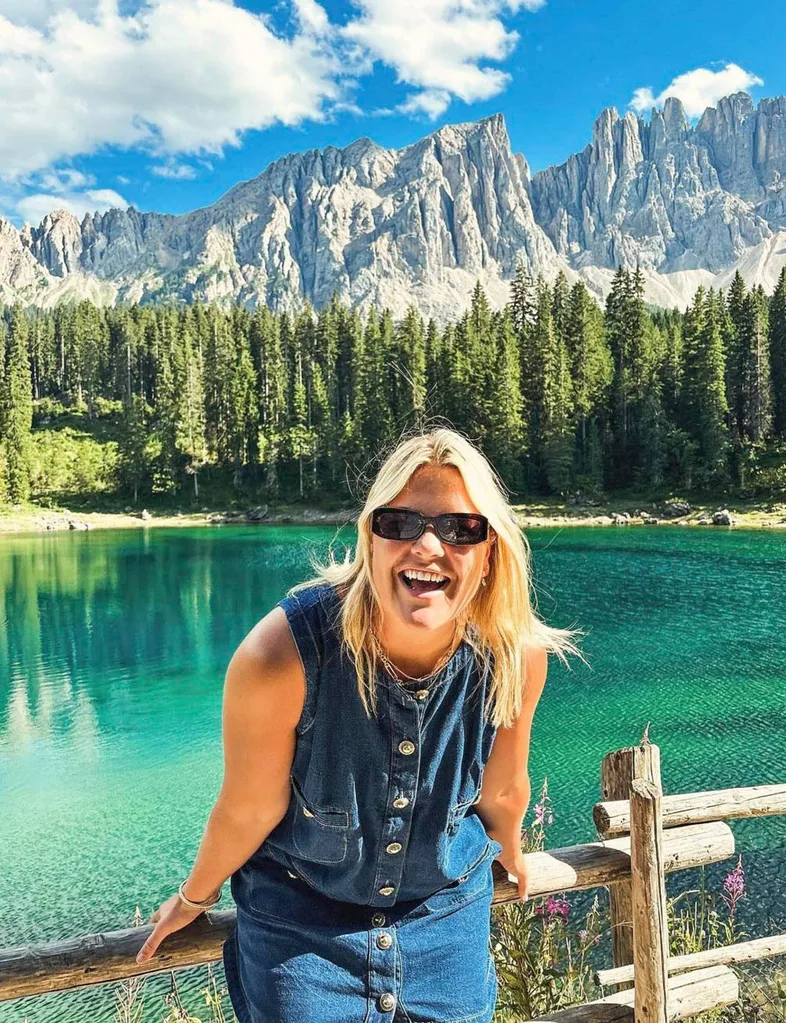 blonde woman in Italy