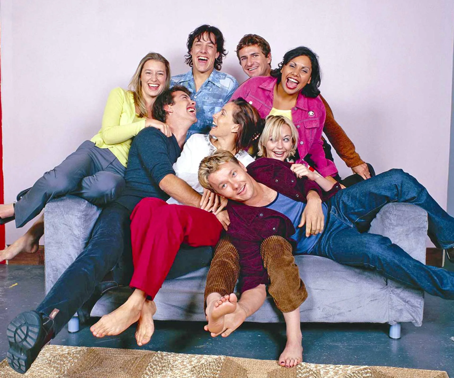 Group of friends sitting on couch