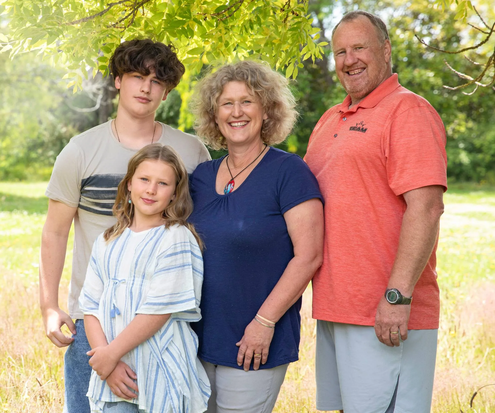 Sarah Wadsworth with her family