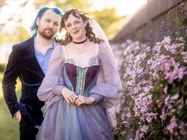 Kiwi couple Tamara and Ryan at their quirky gamer-themed wedding