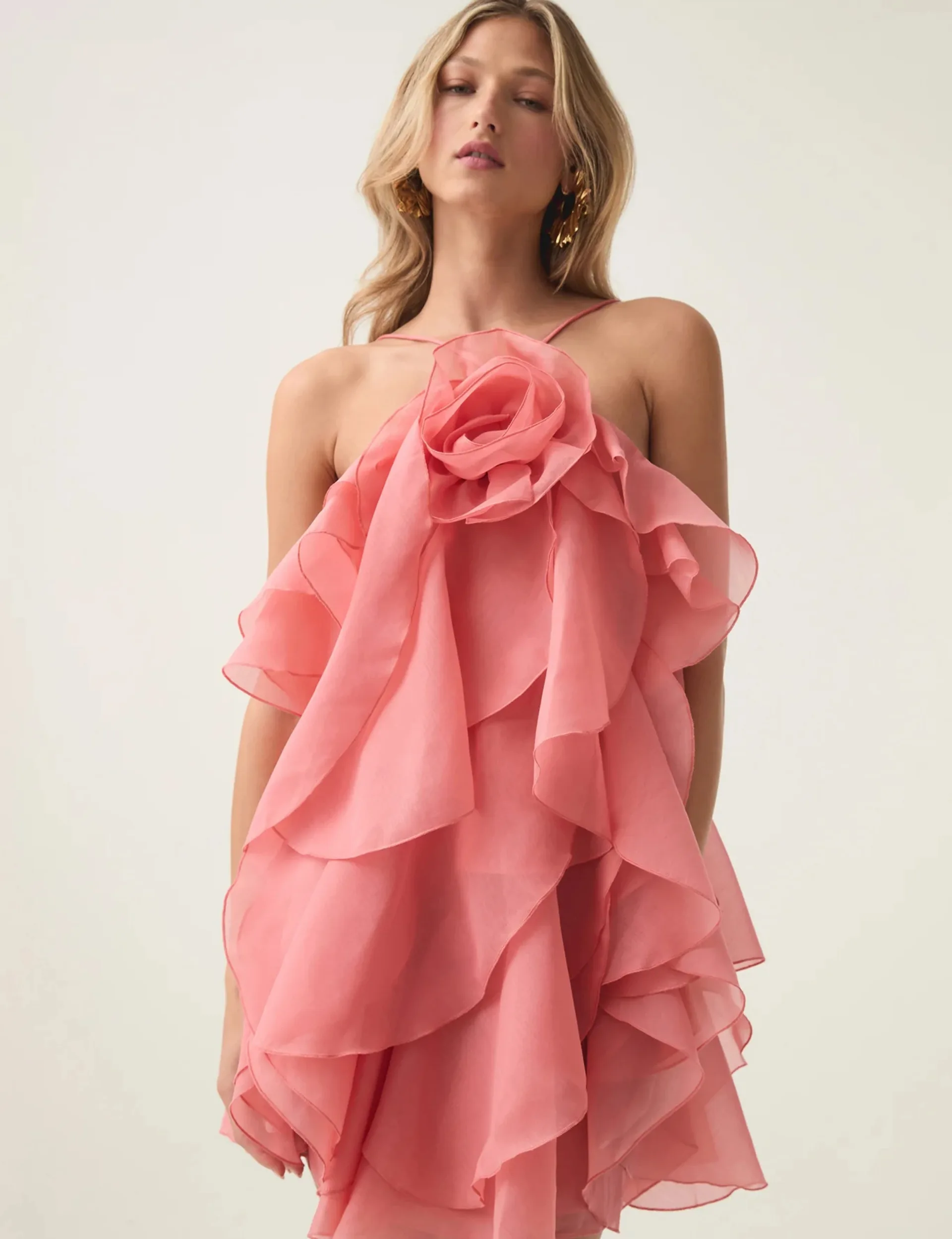 Floaty pink Aje dress to wear to a MAFS dinner party 