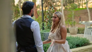 Awhina and Adrian discussing her son at their MAFS wedding