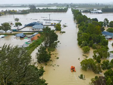 Flooding in Napier after Cyclone Gabrielle