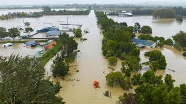 Flooding in Napier after Cyclone Gabrielle