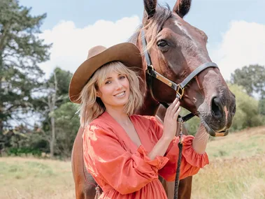 Natalie Medlock with her horse Mouse