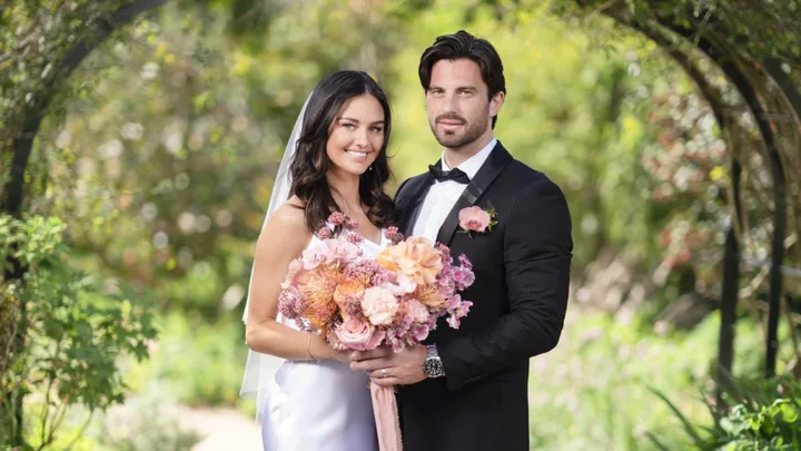 MAFS intruders Eliot and Veronica at their wedding