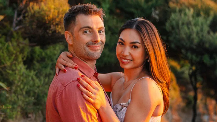 Charisse Uy with her fiancé Chris