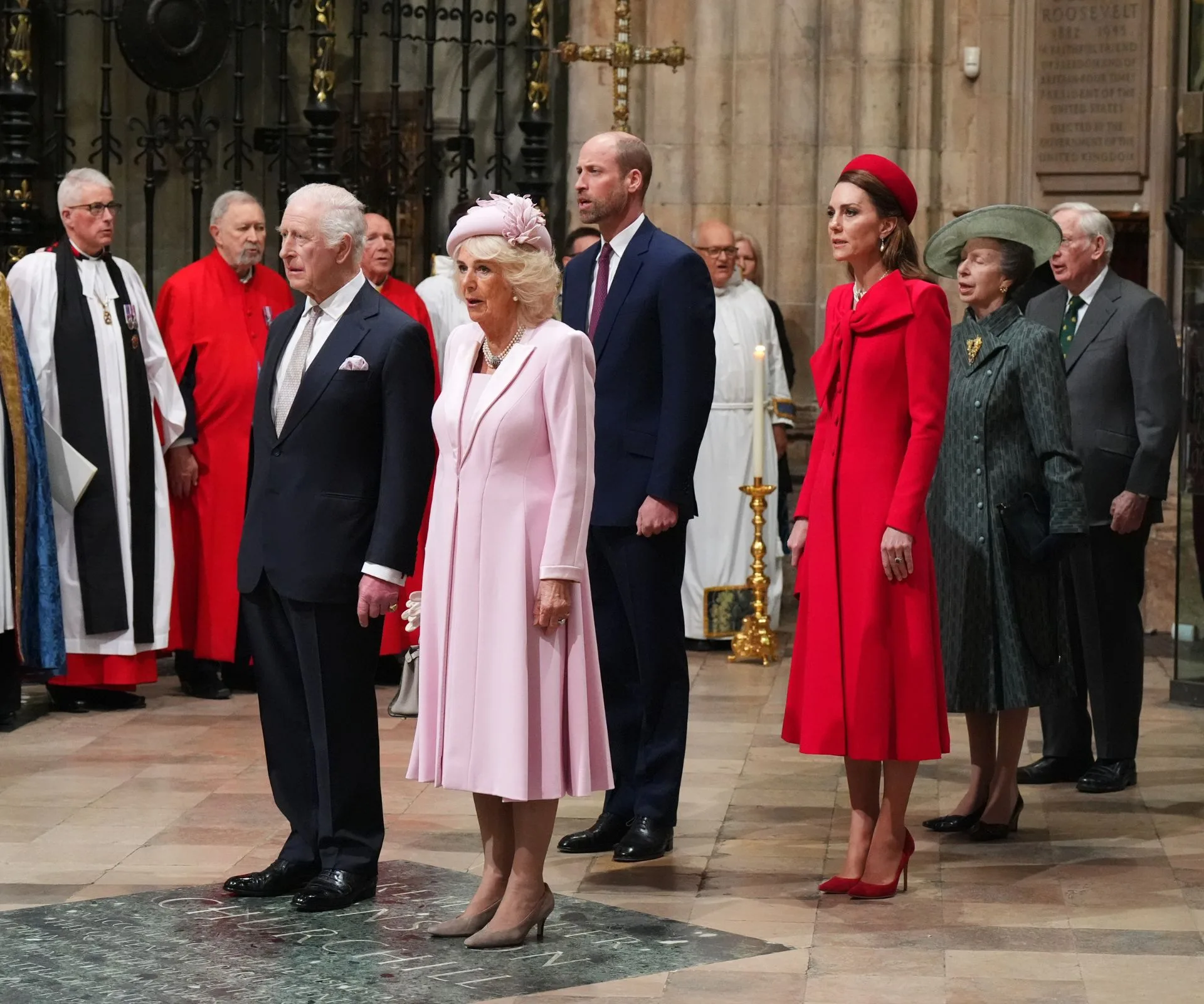 King Charles, Princess Kate, Queen Camilla and Prince William at the event