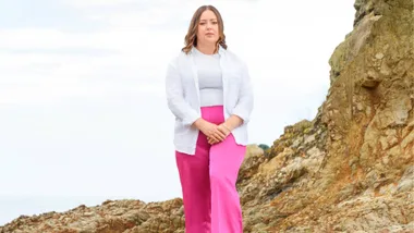 Theophila Pratt standing cliffside