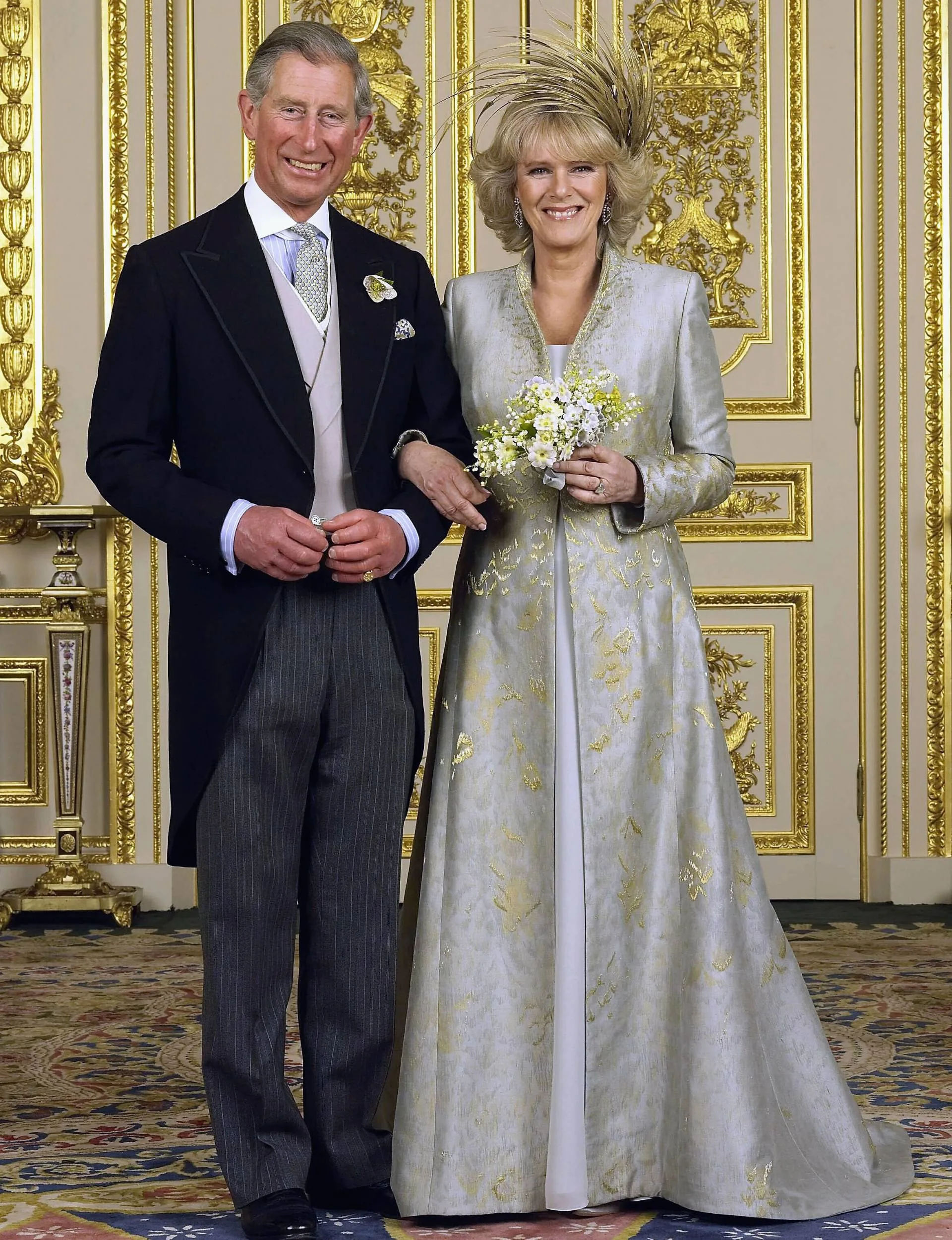 Charles and Camilla in Buckingham Palace