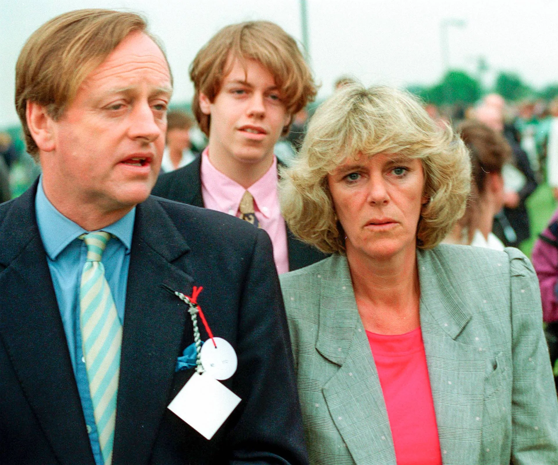 Camilla with her former husband and son in 1995
