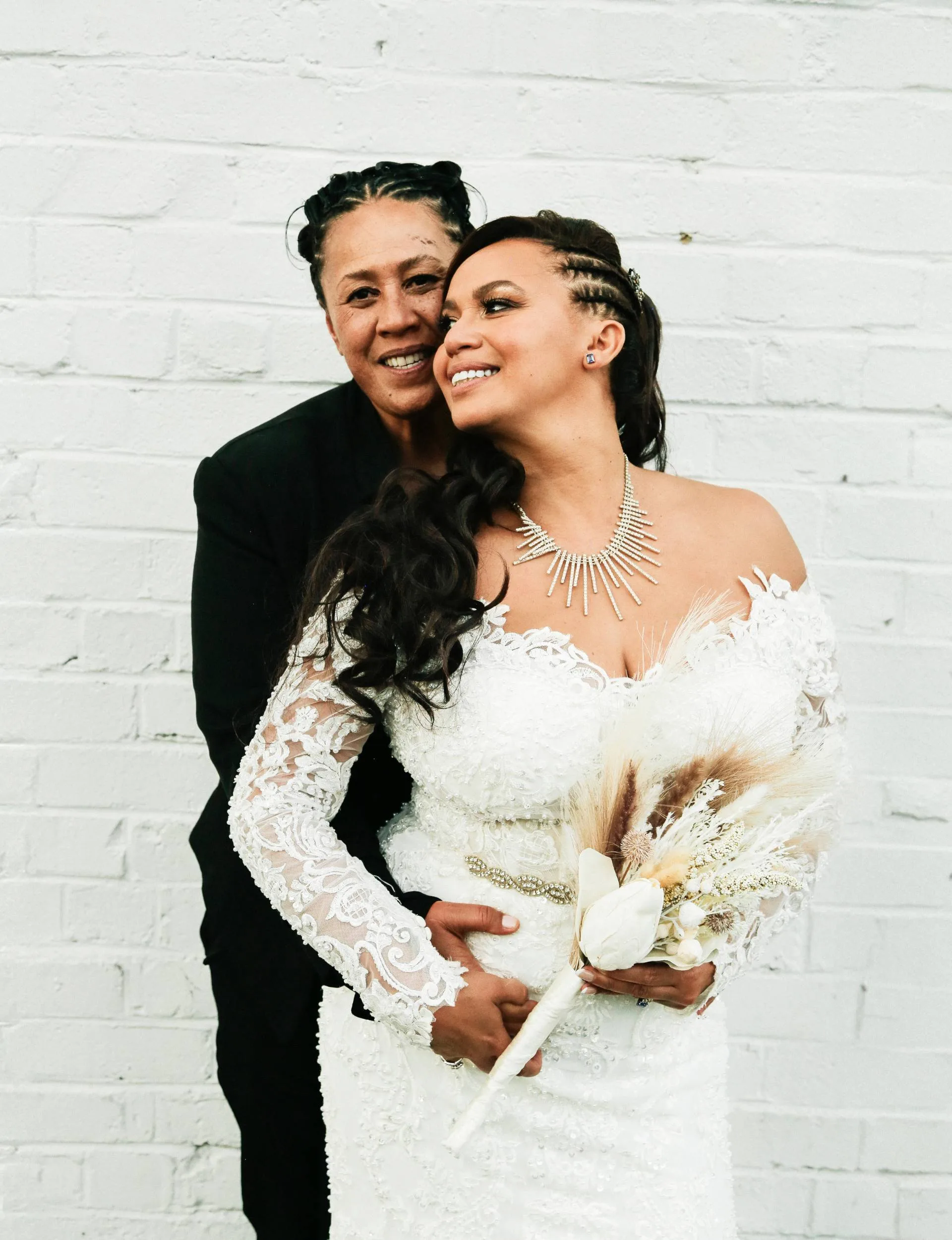 Natalie McDade and Megan Alatini on their wedding day