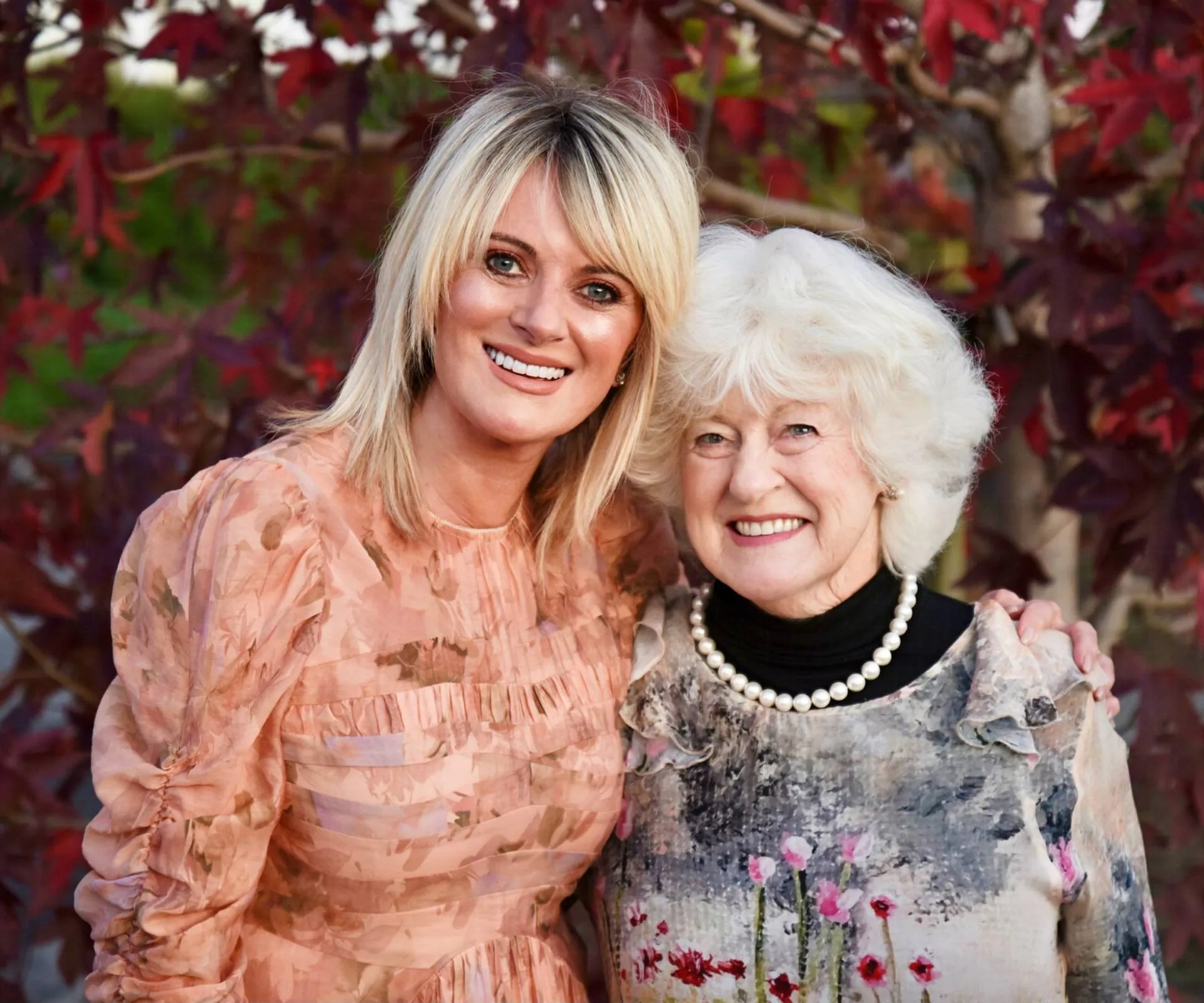 Dame Trelise with her mother, Pam