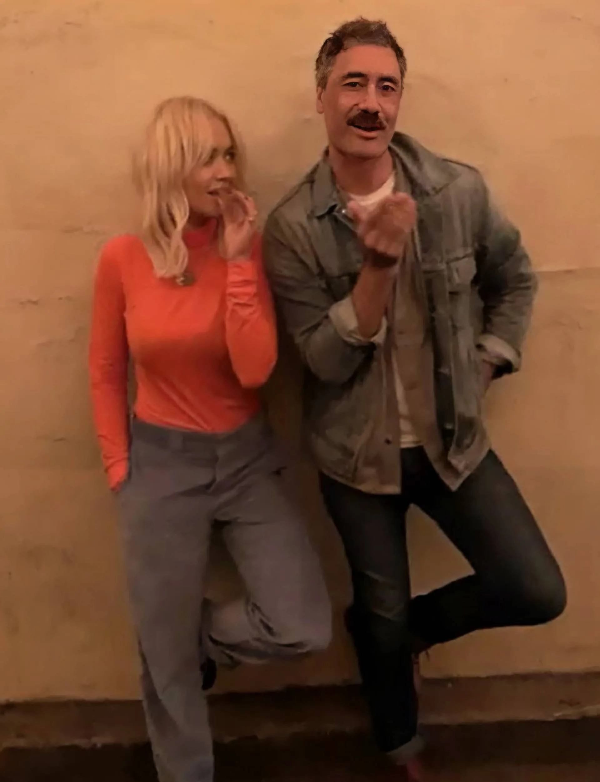 Taika Waititi with Rita Ora on the day they first met