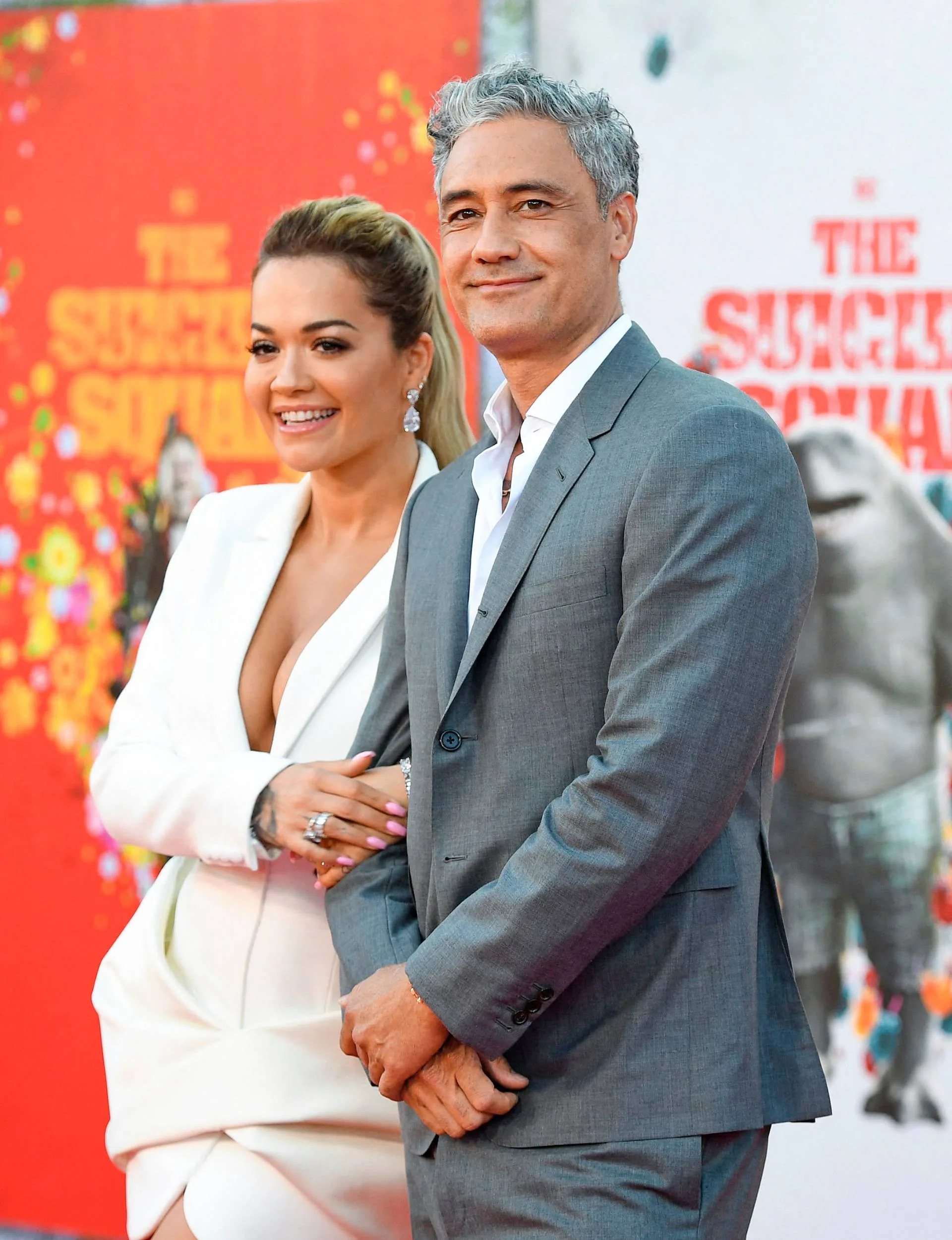 Taika Waititi and Rita Ora on their first red carpet together