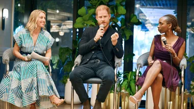 Prince Harry speaking at an event
