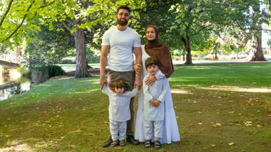 Bariz Shah and Saba Afrasyabi with their children
