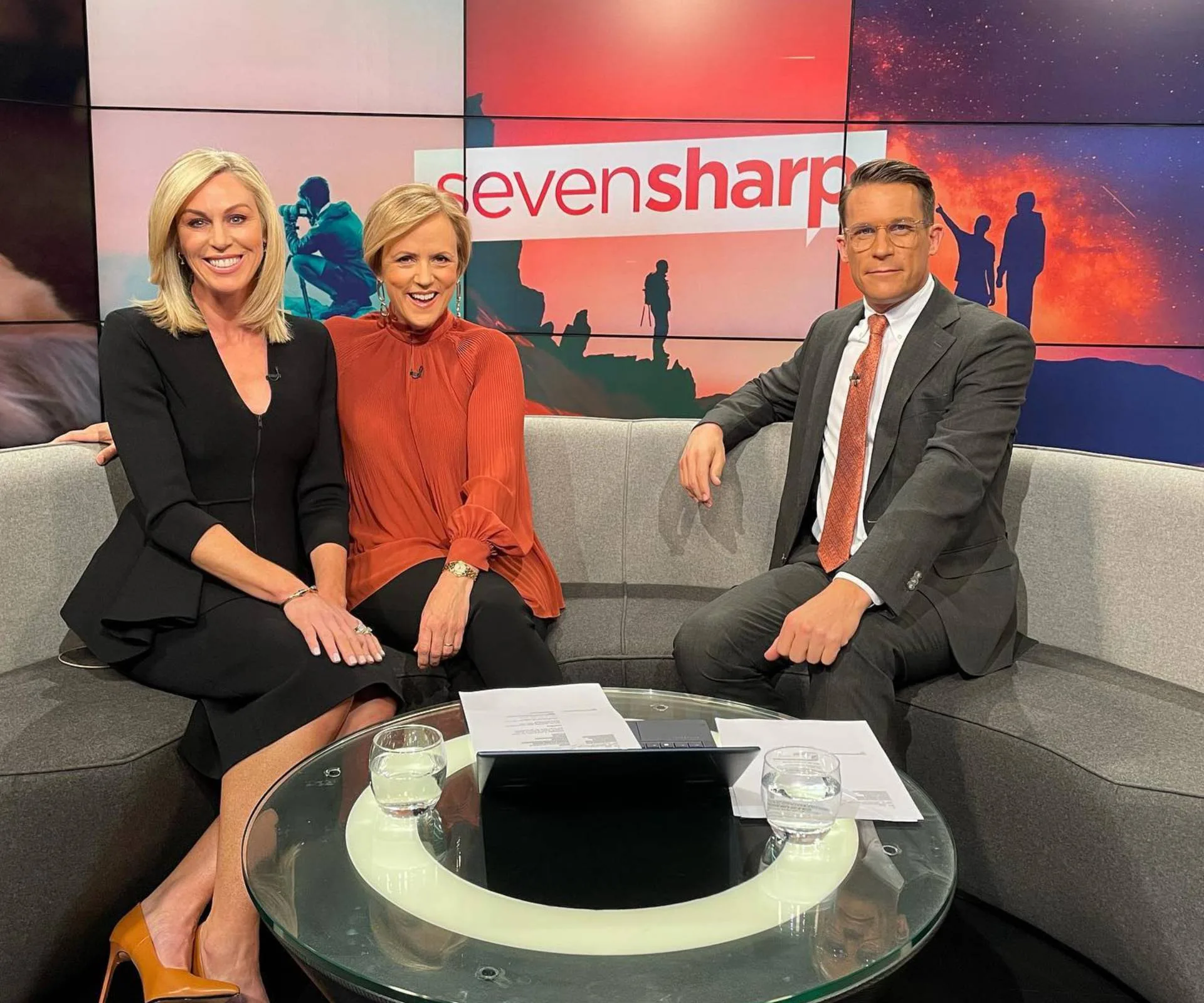 Wendy Petrie on Seven Sharp with Hilary Barry and Jeremy Wells