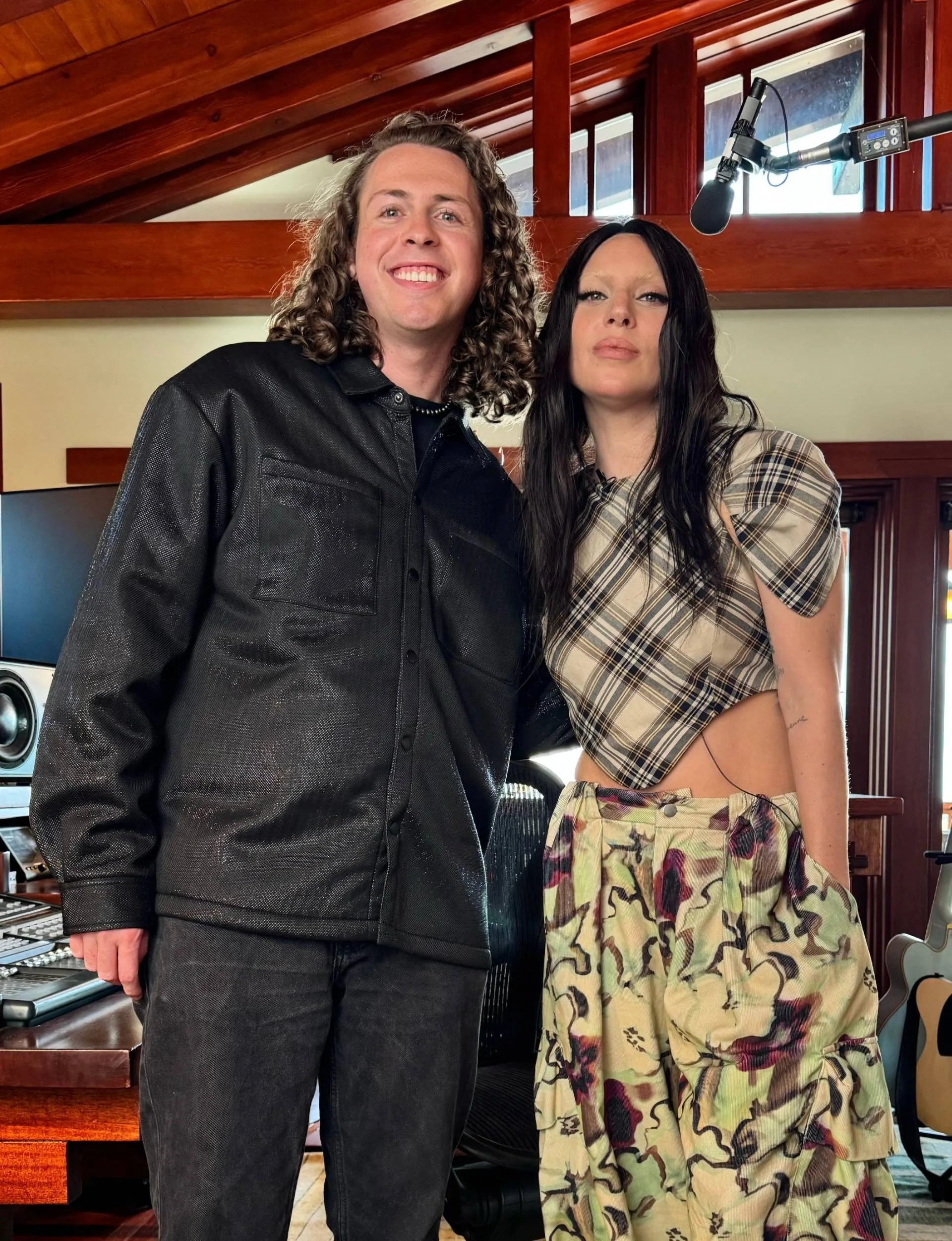 Liam McEwan in the recording studio with Lady Gaga