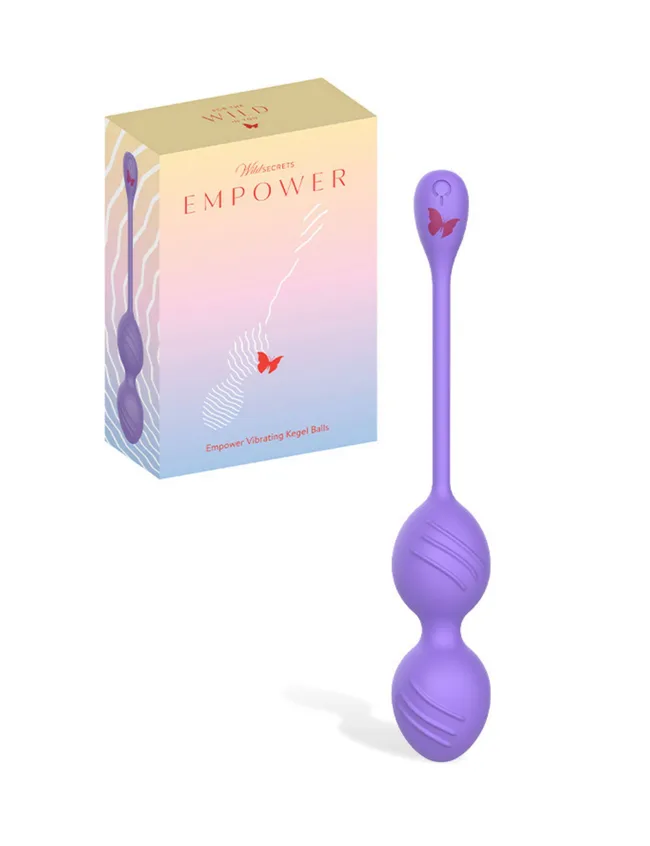 Purple silicone kegel balls