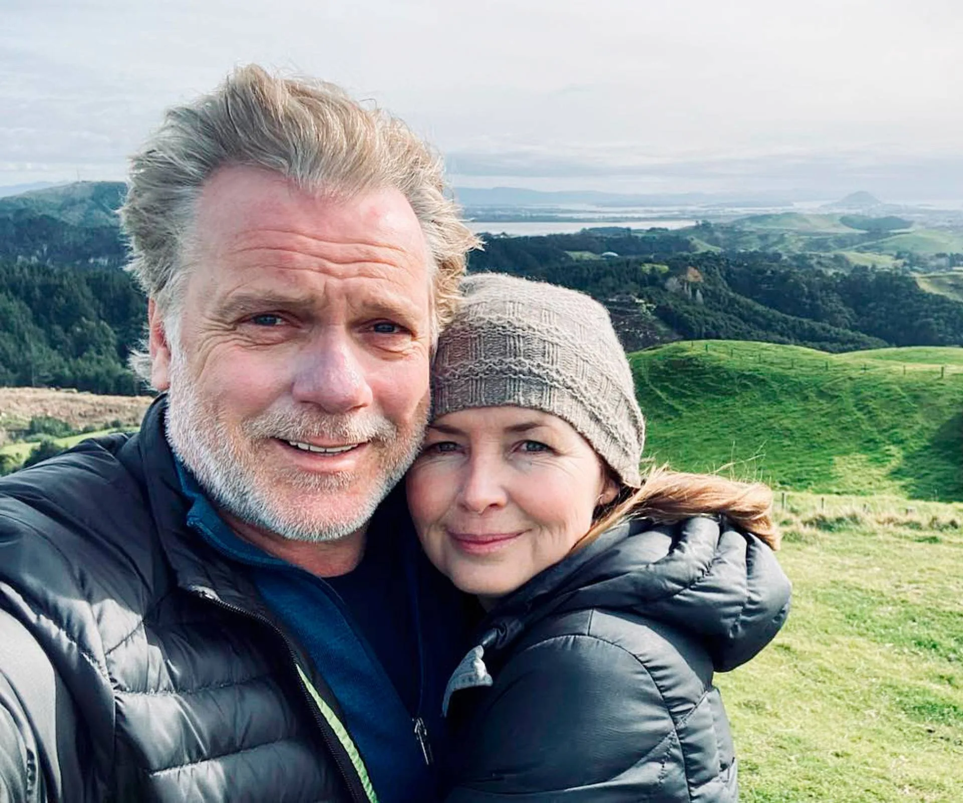 Erik and Caitlin on a hill