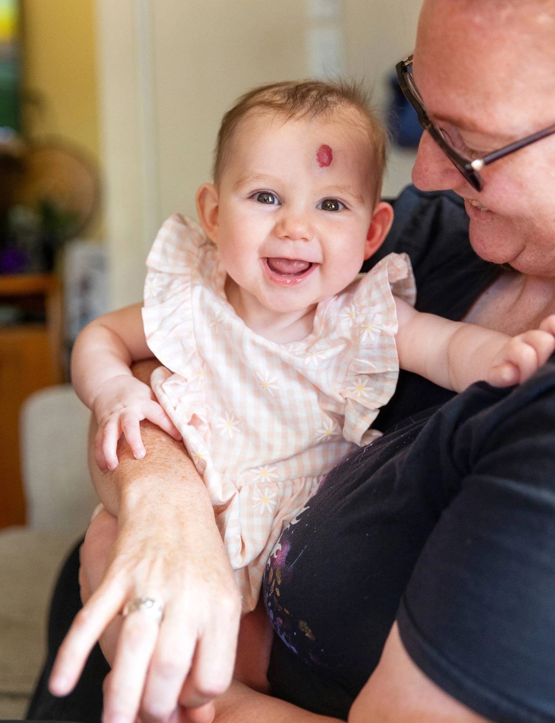 Baby Cassandra smiling