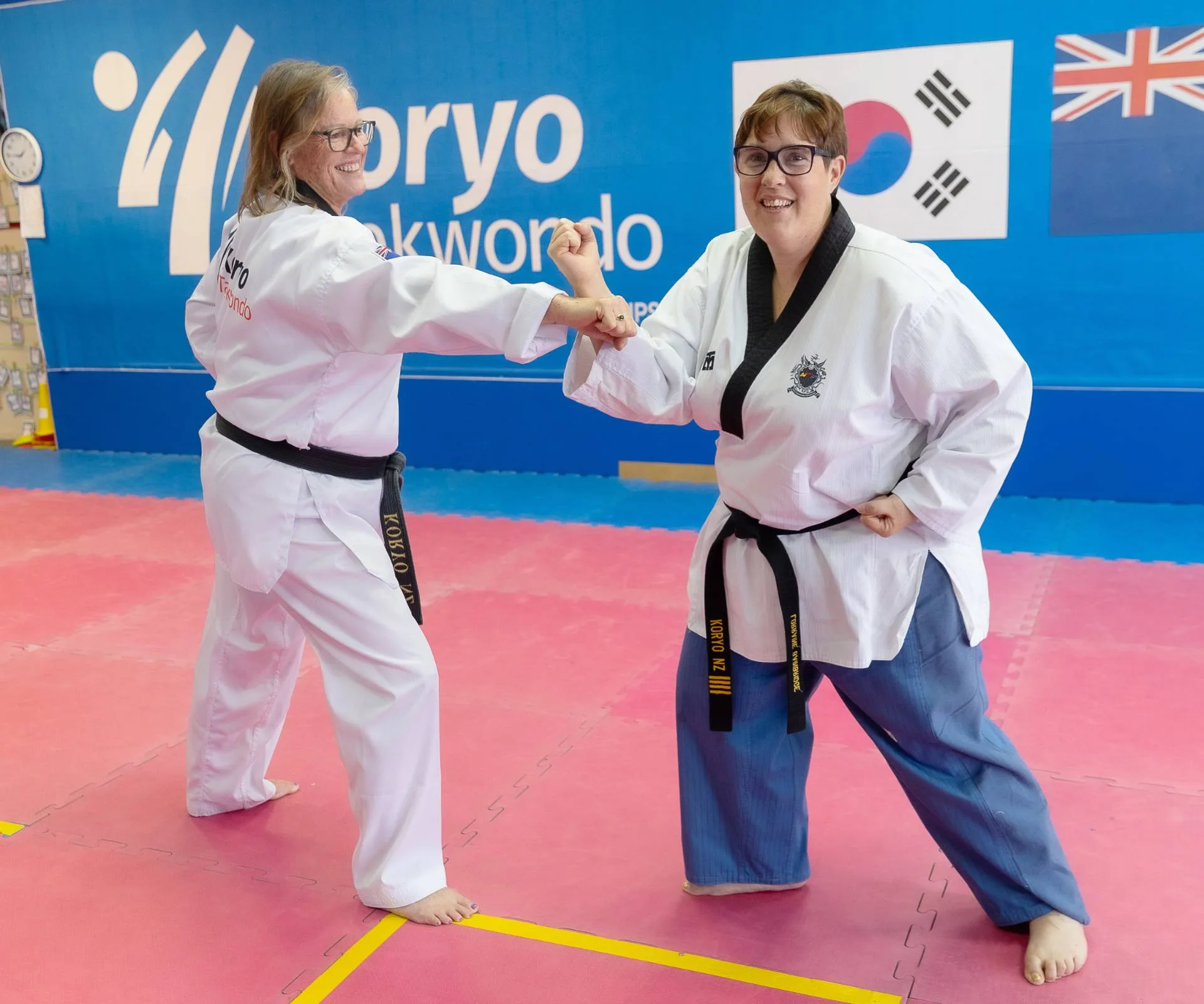 Lorraine Bainbridge sparring with Camille