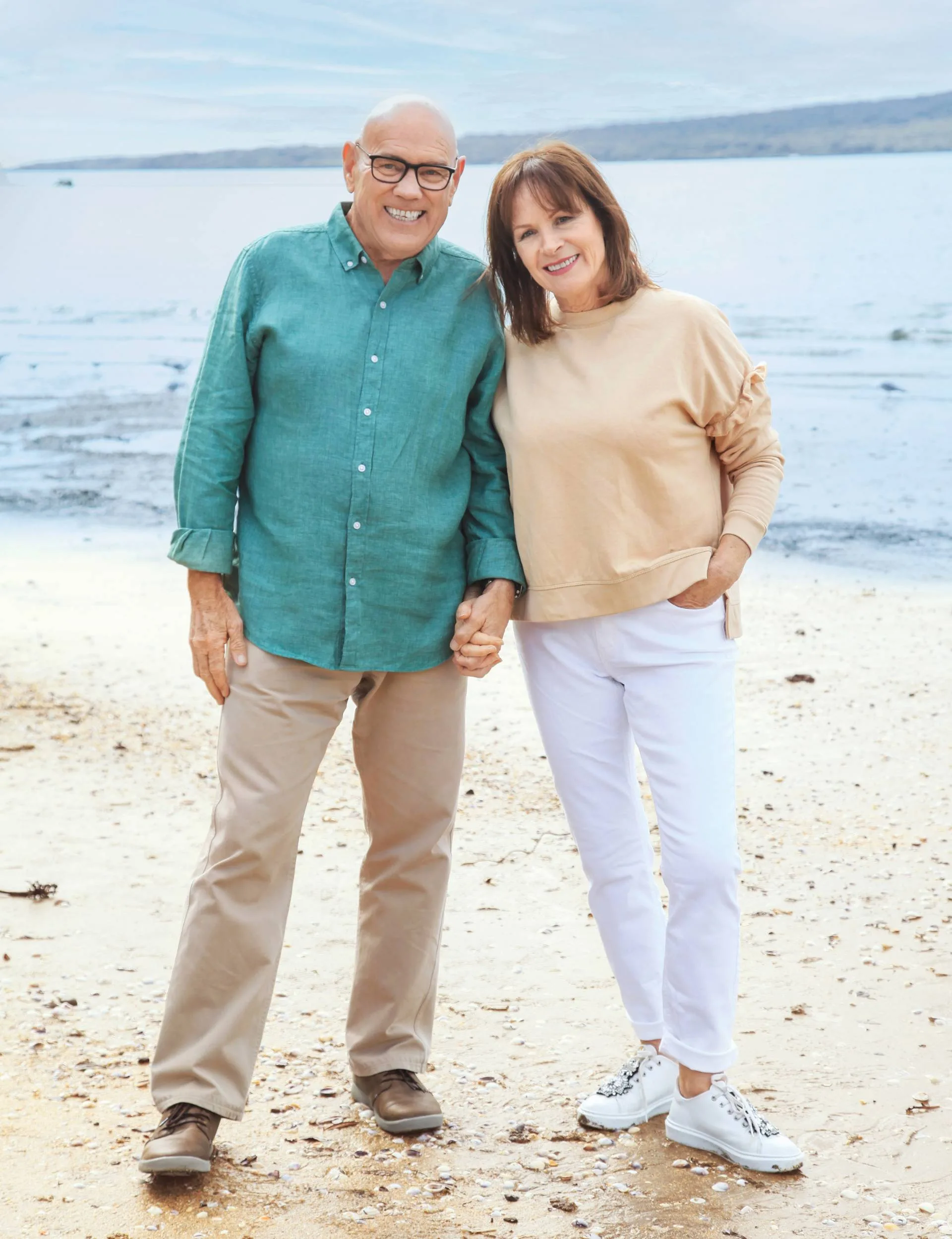 David Lomas and Clarinda Franklin on a beach