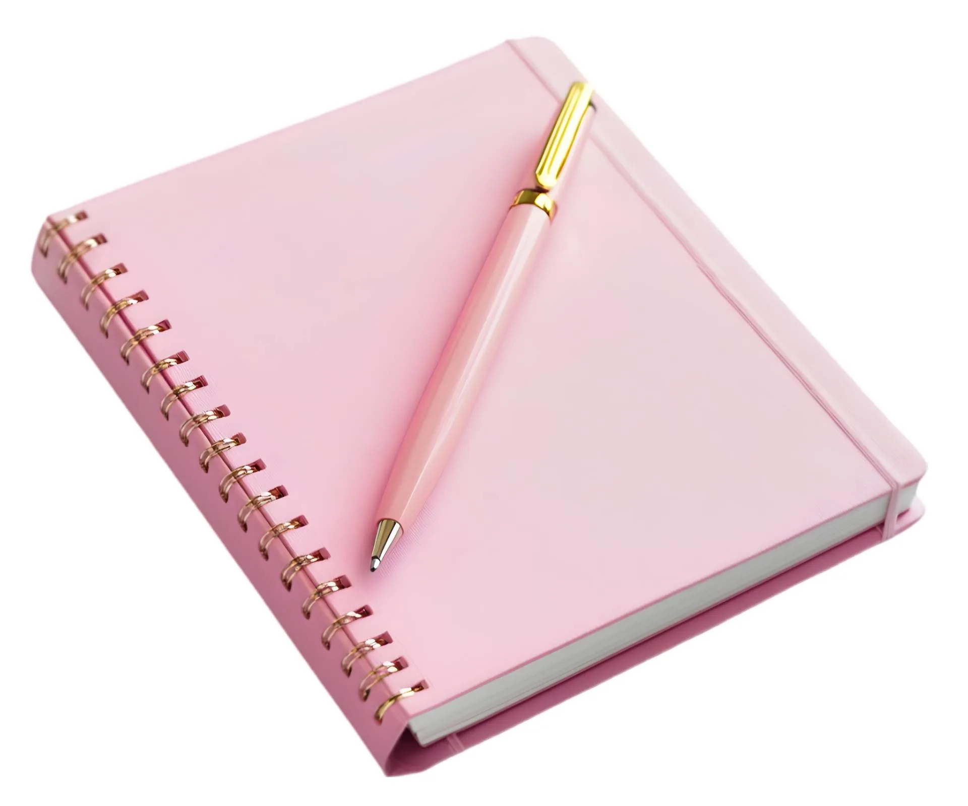 A pink manifesting journal