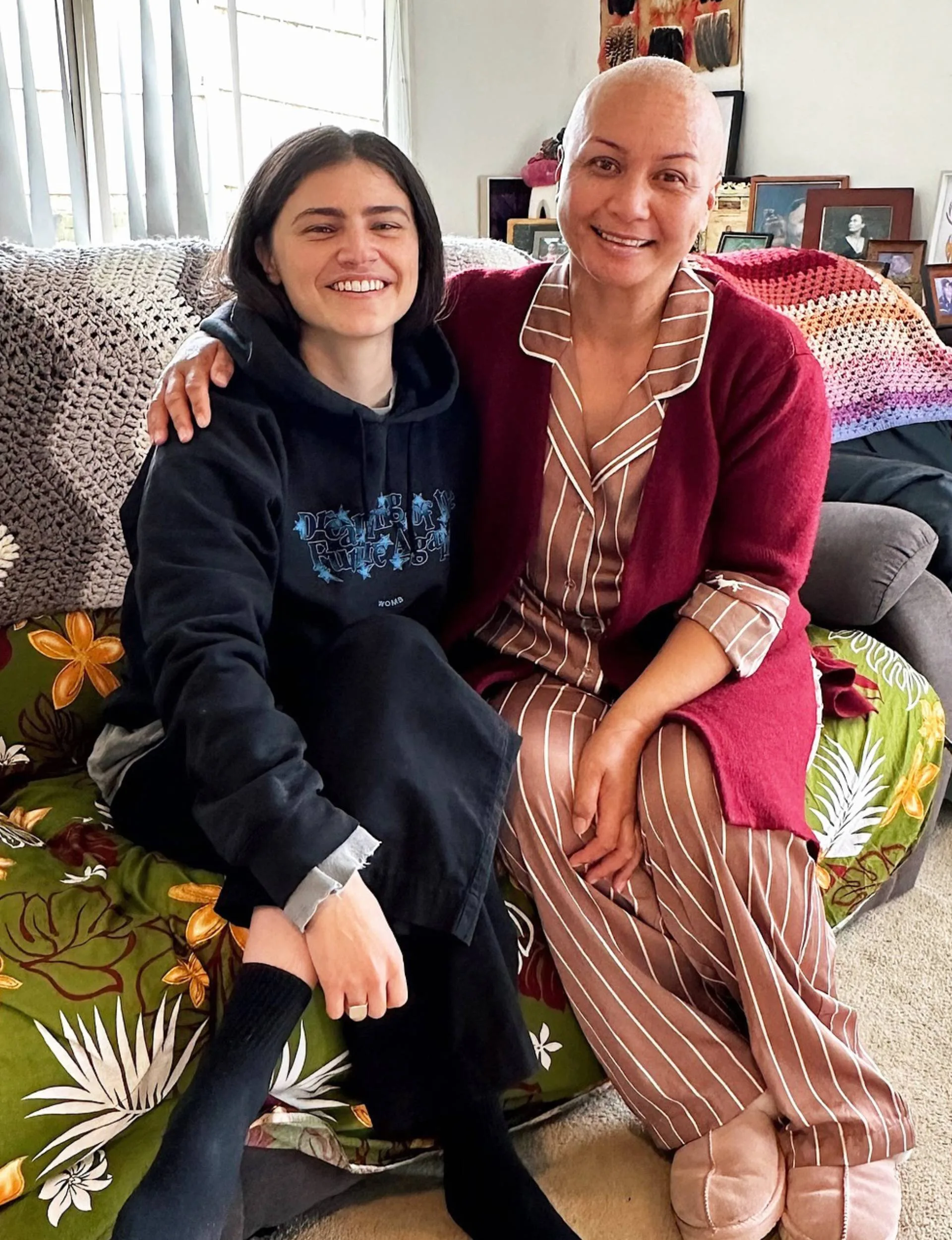 Marama with Green Party co-leader Chlöe Swarbrick during her treatment