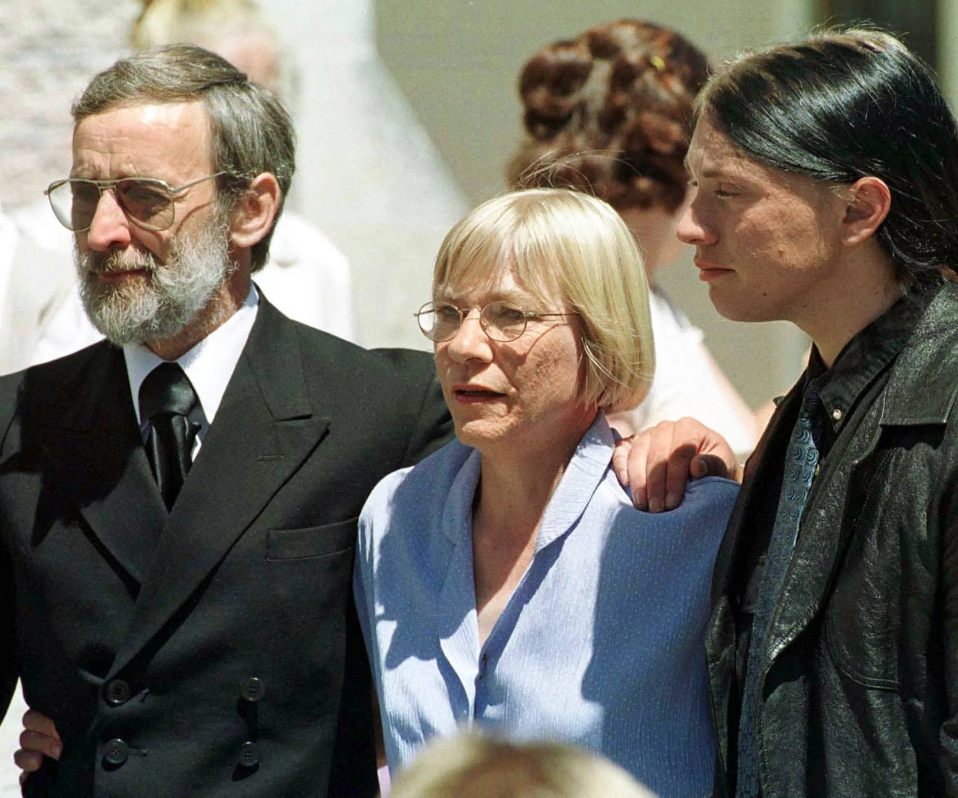 Kirsty's family leaving her funeral