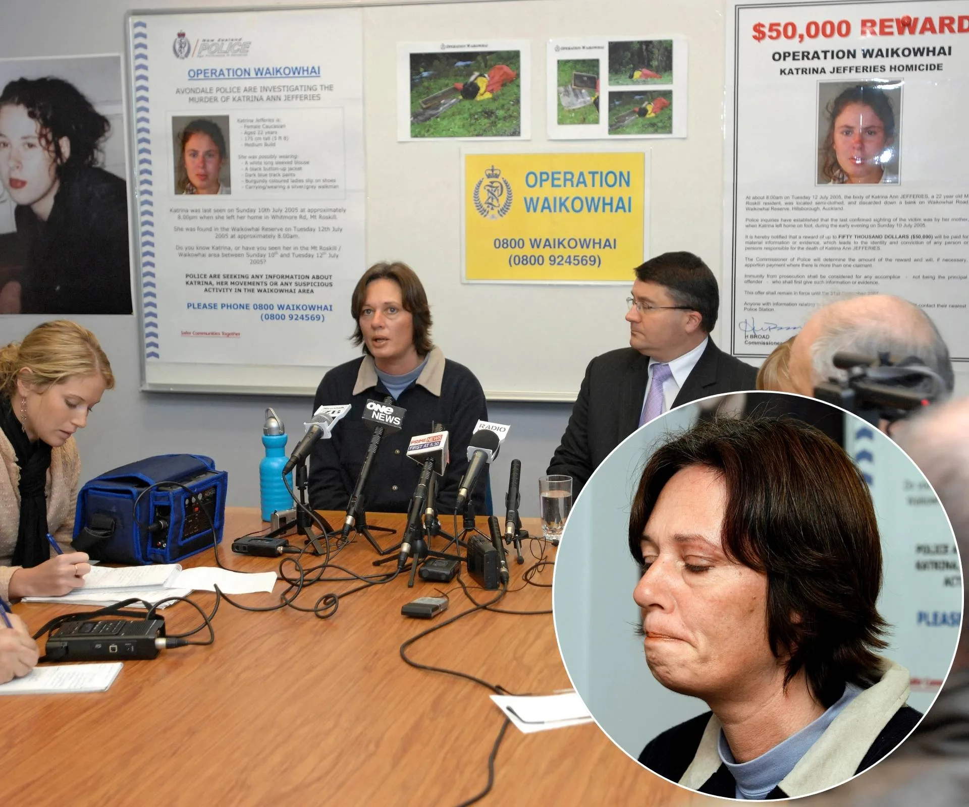 Victim's mother, Nicola speaking to the detectives of her daughter's cold case