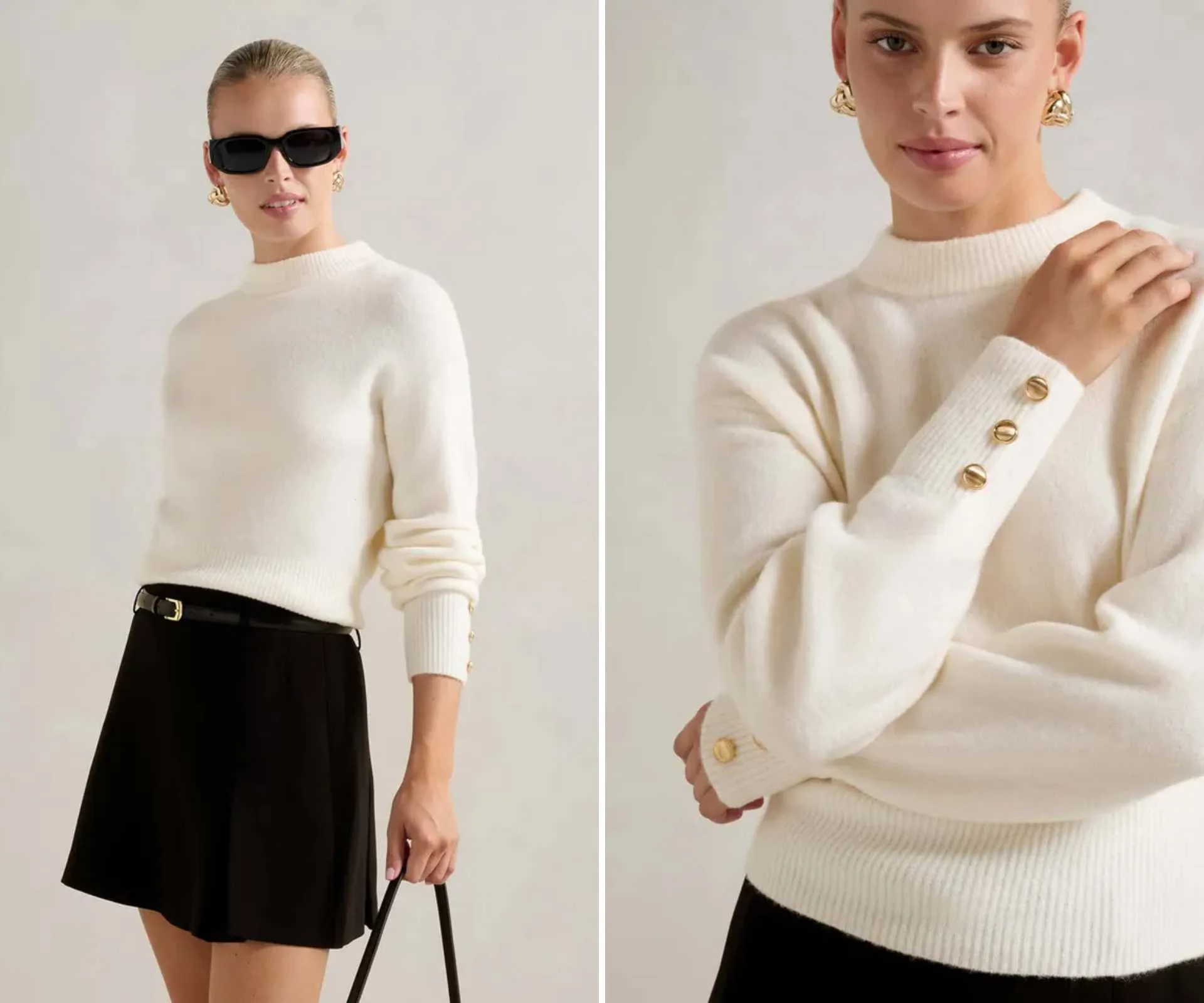Forever knew cream winter knit