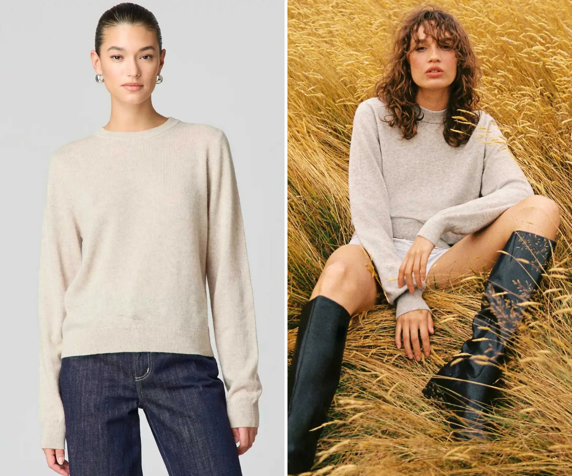 Cashmere and wool-blend jumper