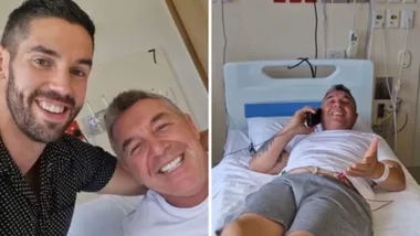 Ryan visiting MAFS co-star Tony in hospital after his heart attack