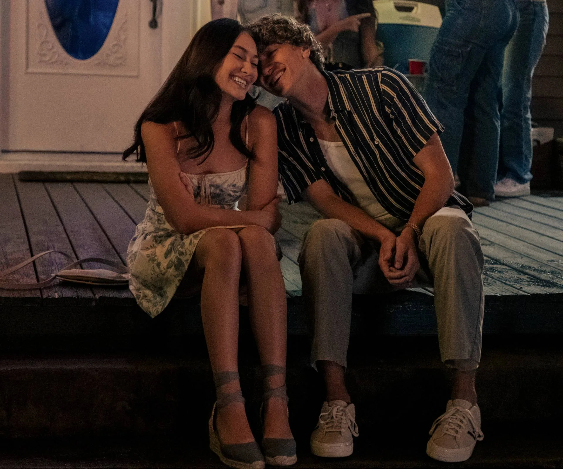 Lola Tung with her co-star in The Summer I Turned Pretty