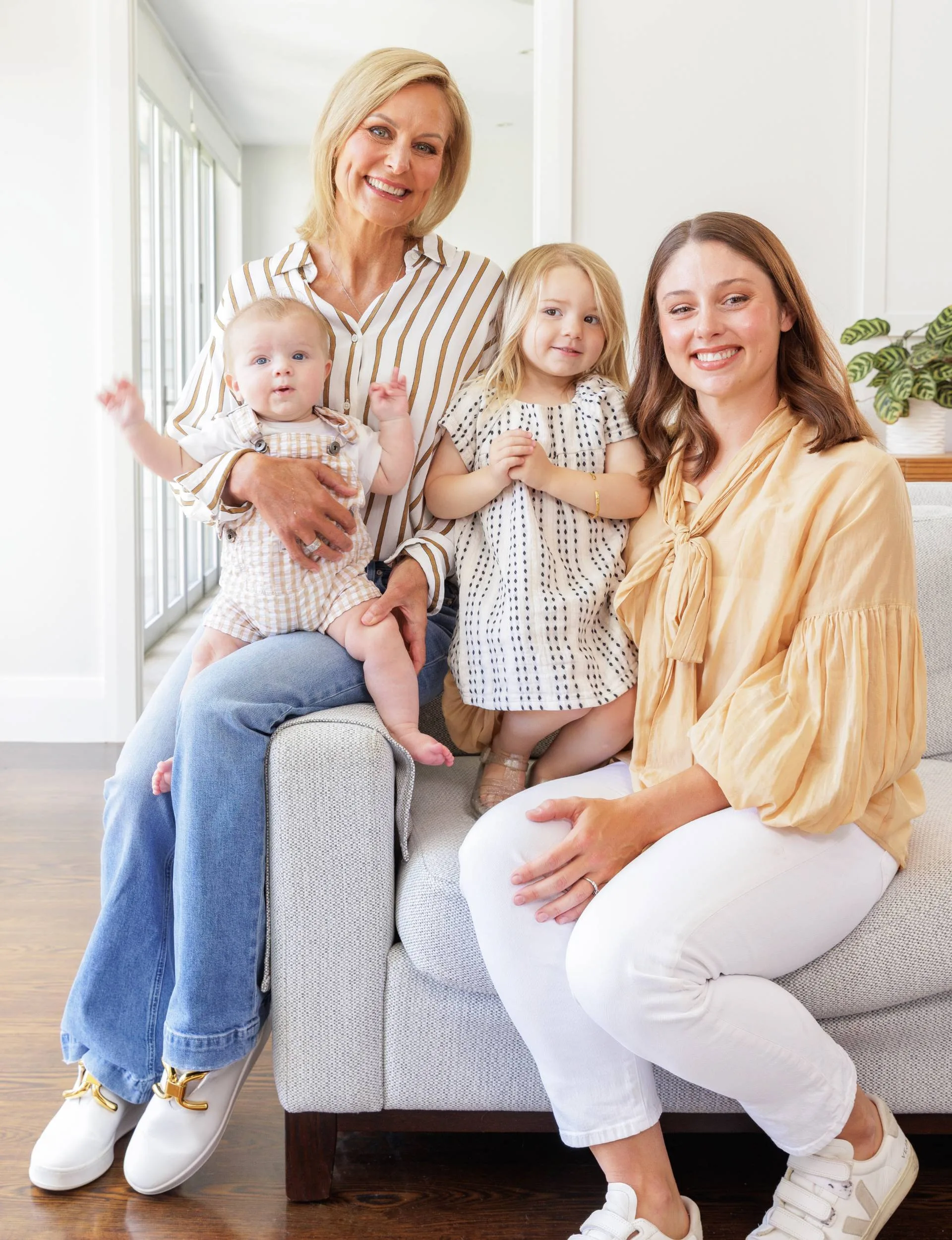Nicky Styris with daughter Hannah and her two kids